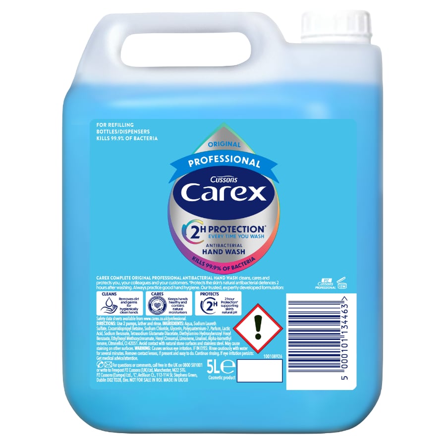 Carex Original Antibacterial Hand Wash Refill 5L