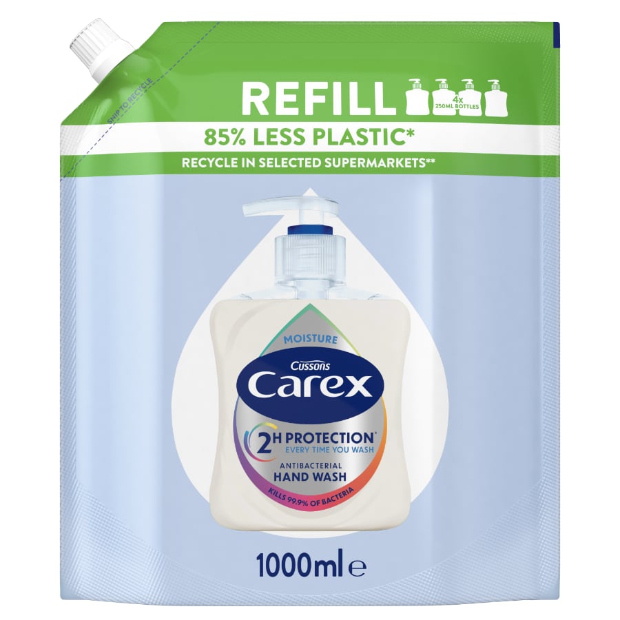 Carex Moisture Antibacterial Hand Wash Refill 1000ml