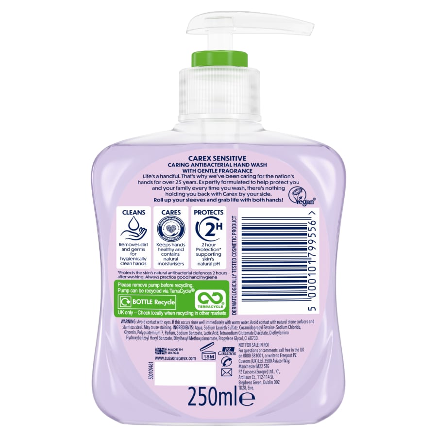 Carex Sensitive Antibacterial Hand Wash 250ml
