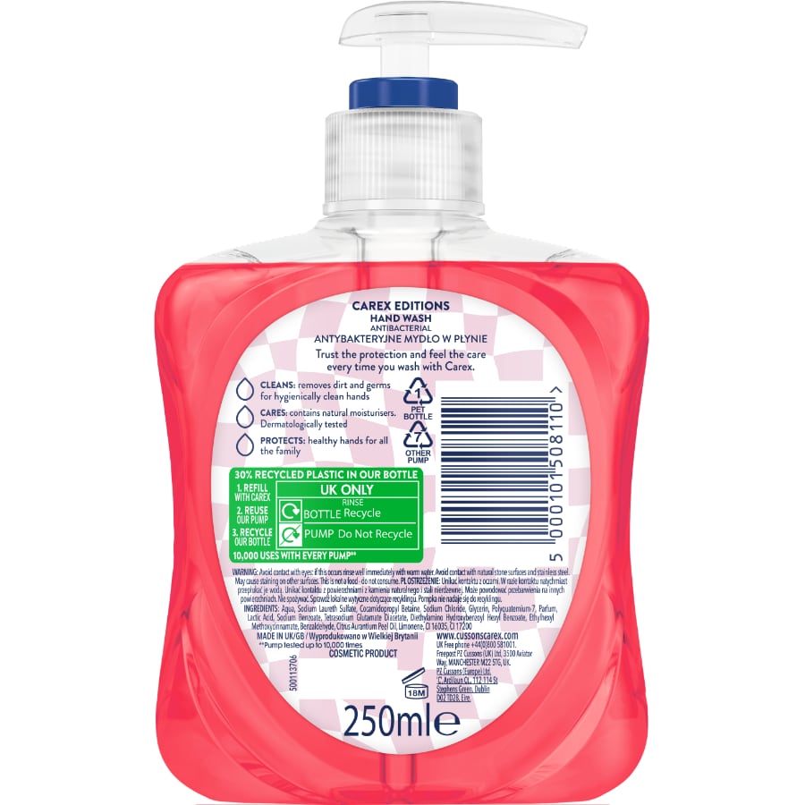 Carex Editions Antibacterial Hand Wash Cherry On Top 250ml