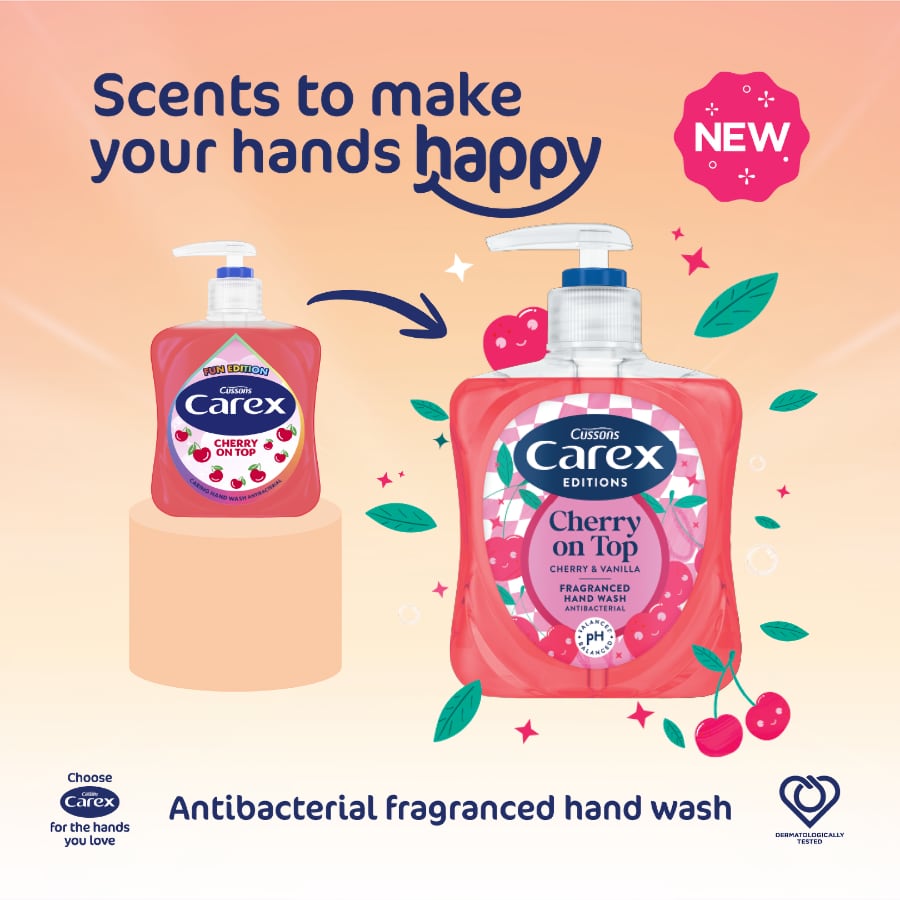 Carex Editions Antibacterial Hand Wash Cherry On Top 250ml